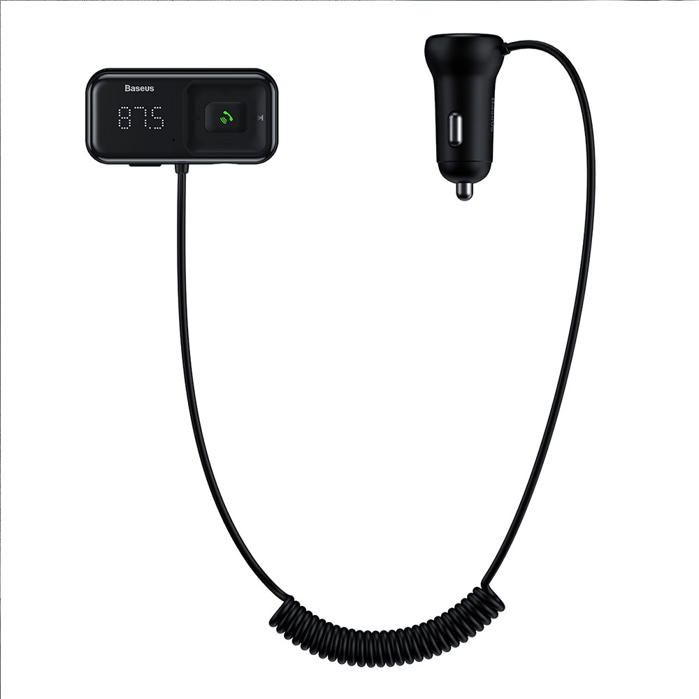 Picture of Baseus Wireless Bluetooth MP3 Dual USB Car Charger Battery Voltaga Monitoring Car Charger Hand Free Call Car Charger TF Card Aux Music Playback Car Charger