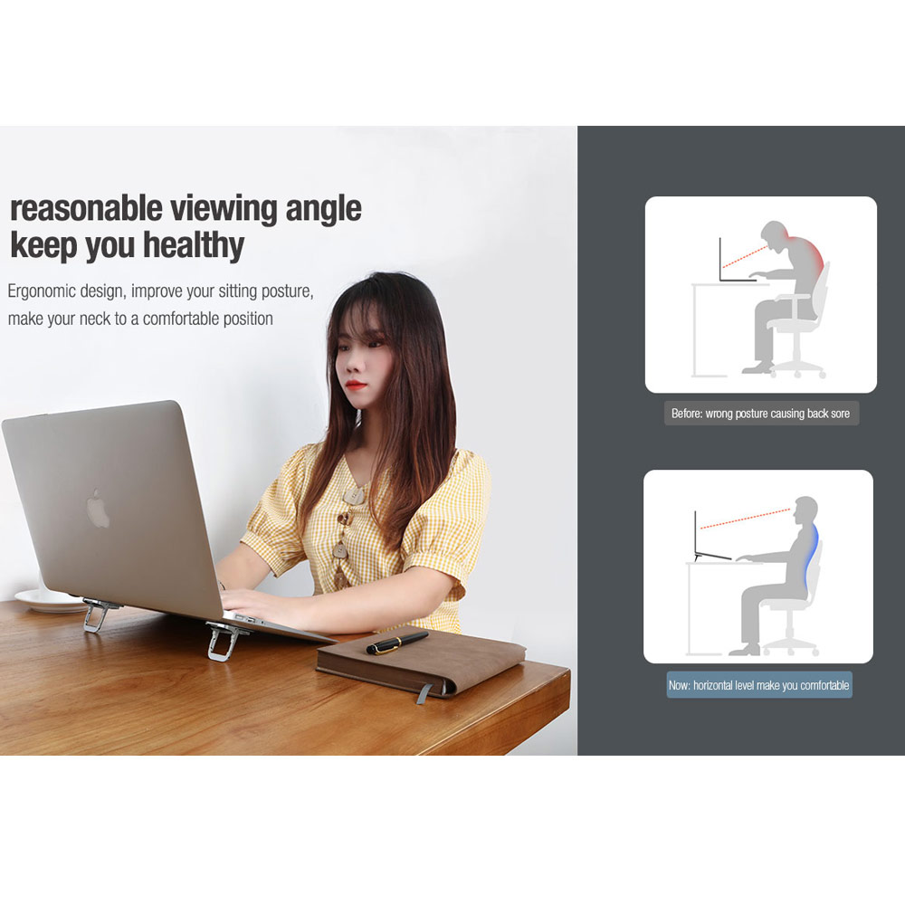 Picture of Nillkin Bolster Plus Laptop Tablet Mini Stand Foldable Portable Stand Holder Heat Dissipation for Laptop Notebook (Black)