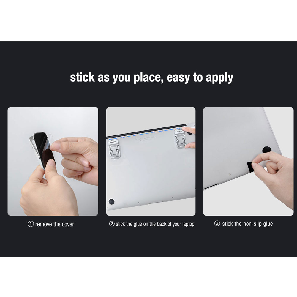 Picture of Nillkin Bolster Plus Laptop Tablet Mini Stand Foldable Portable Stand Holder Heat Dissipation for Laptop Notebook (Black)