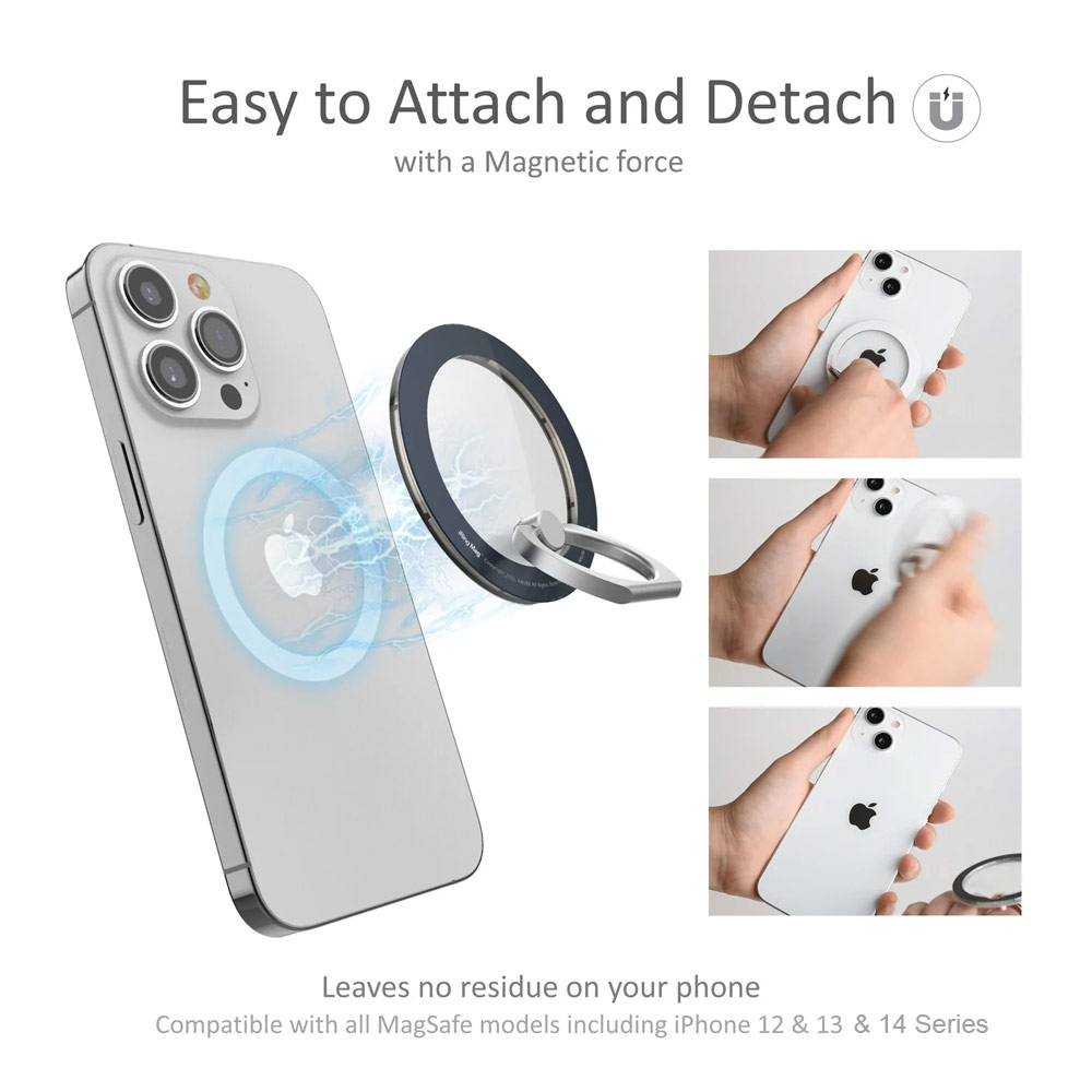 Picture of AAUXX iRing Mag Magnetic Ring Holder Phone Grip and Kickstand Stand Compatible with Magsafe (Alpine Green)
