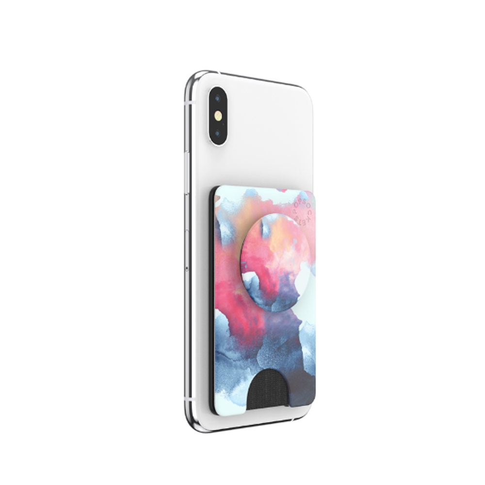 Picture of Popsockets Popwallet Plus Card Holder Credit Card Holder Parking Ticket Holder Card Wallet (Aura Smoke)