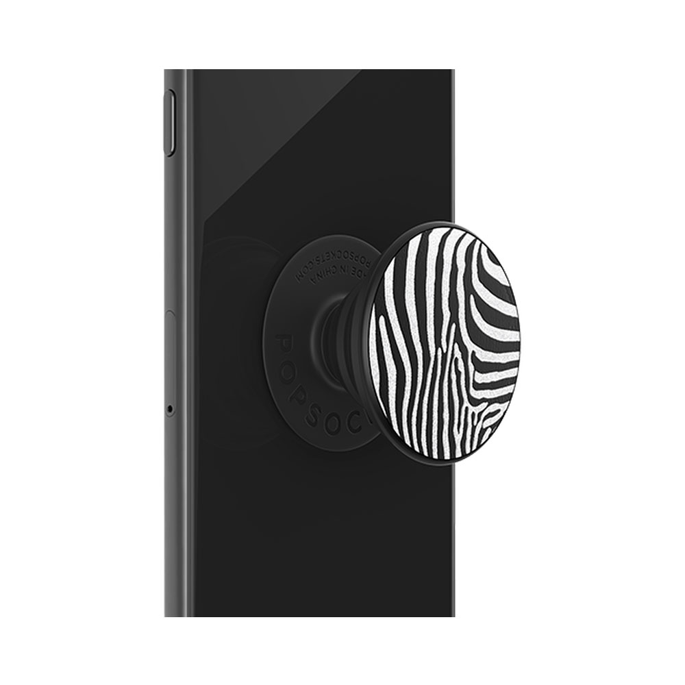 Picture of Popsockets PopGrip Swappable LUXE Collection (Embossed Metal Zebra)