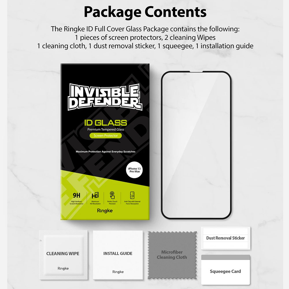 Picture of  Apple iPhone 13 Pro 6.1 Screen Protector | Ringke Invisible Defender Glass Tempered Glass Screen Protector for Apple iPhone 13 iPhone 13 Pro 6.1 (Clear)