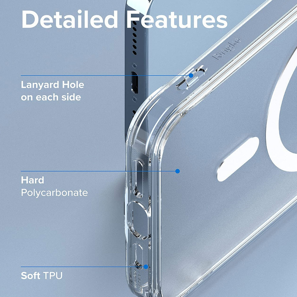 Picture of  Apple iPhone 13 Pro 6.1 Case | Ringke Fusion Magnetic Matte Protection Case Magsafe Compatible for Apple iPhone 13 Pro 6.1 (Matte Clear)