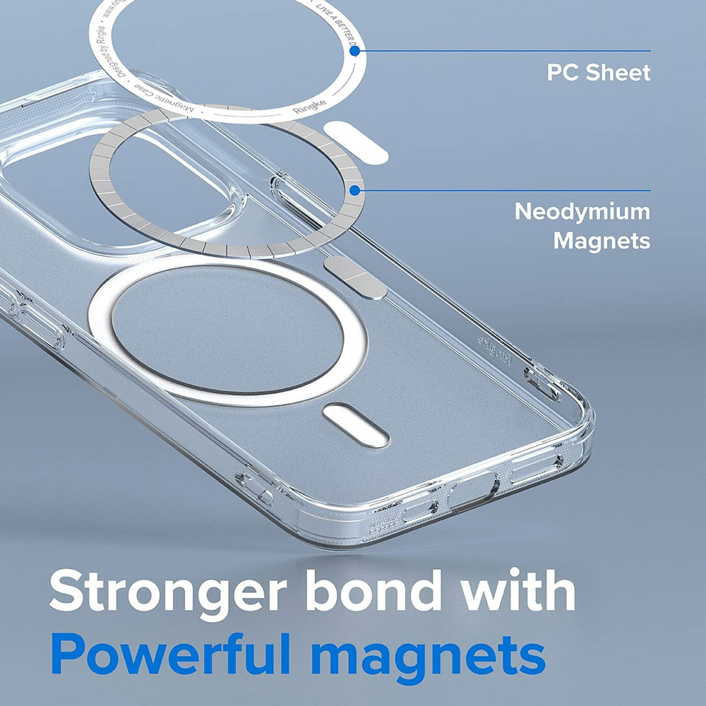 Picture of  Apple iPhone 13 Pro 6.1 Case | Ringke Fusion Magnetic Matte Protection Case Magsafe Compatible for Apple iPhone 13 Pro 6.1 (Matte Clear)