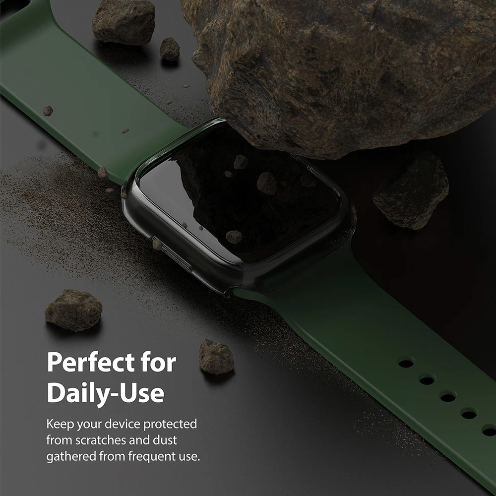 Picture of Apple Watch 41mm Case | Ringke Slim Perfect Fit Case for Apple Watch Series 7 8 9 41mm  (2 PACK Clear and Matte Black)